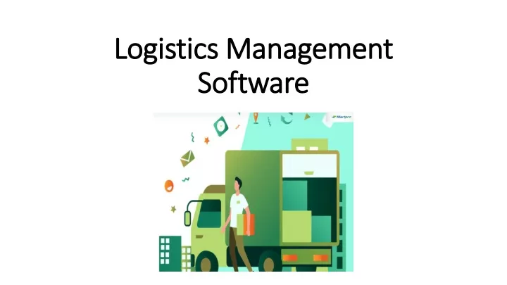 logistics management software