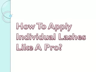 how to apply individual lashes like a pro