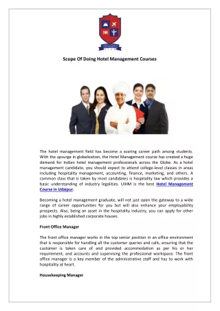 Scope Of Doing Hotel Management Courses-converted