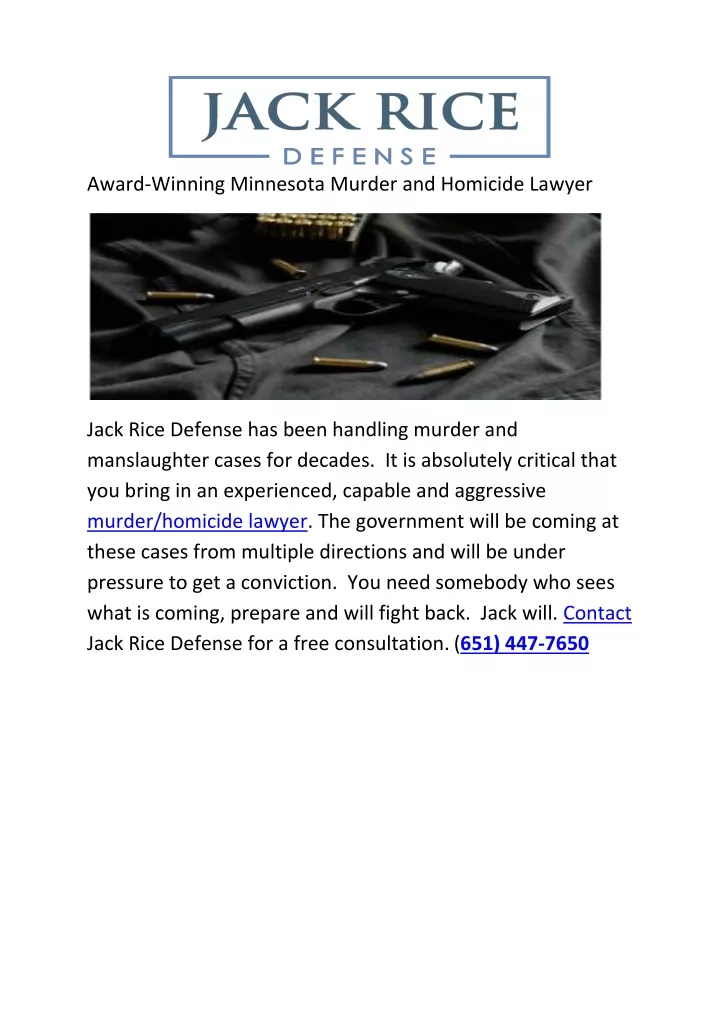 award winning minnesota murder and homicide lawyer