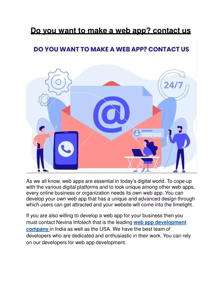 do you want to make a web app contact us