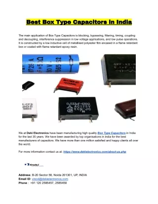 best box type capacitors in india