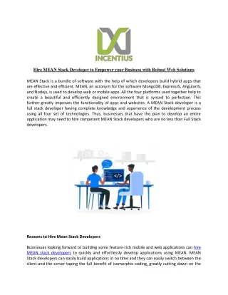 Hire MEAN Stack Developer to Empower your Business with Robust Web Solutions