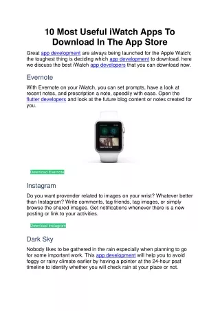 10 most useful iwatch apps to download