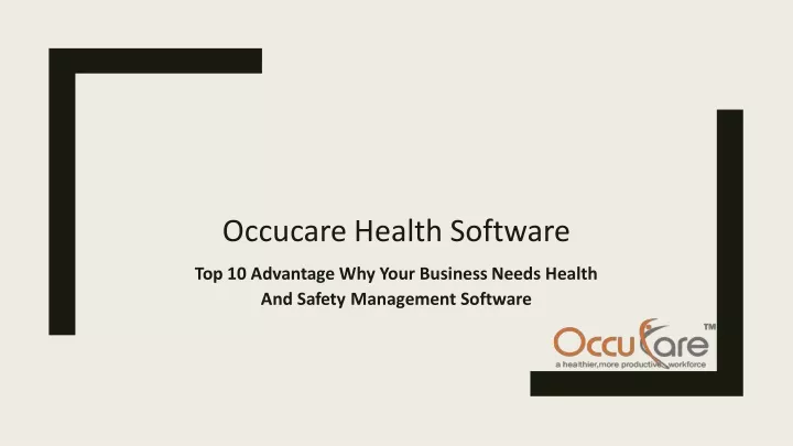 occucare health software