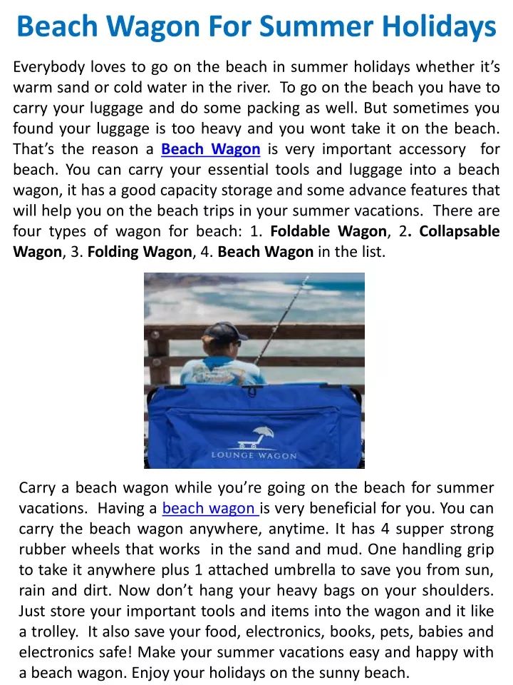 beach wagon for summer holidays