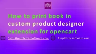 Opencart product designer book print