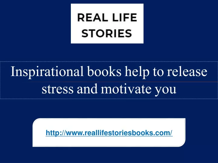 inspirational books help to release stress
