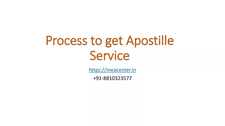 process to get apostille service