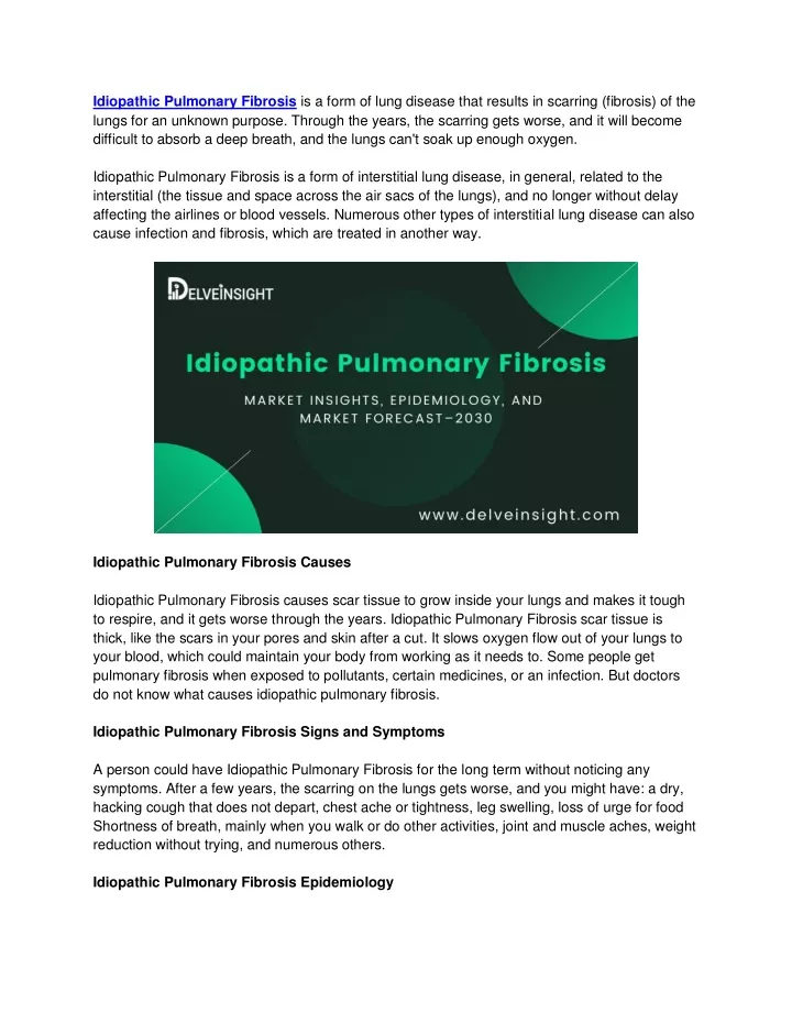 idiopathic pulmonary fibrosis is a form of lung