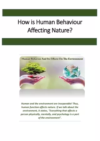 how is human behaviour how is human behaviour