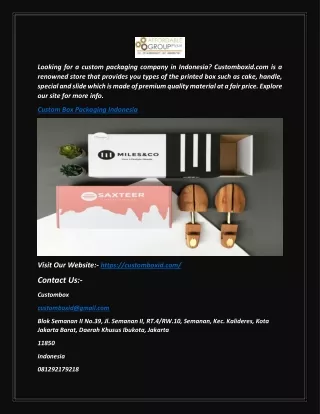 looking for a custom packaging company