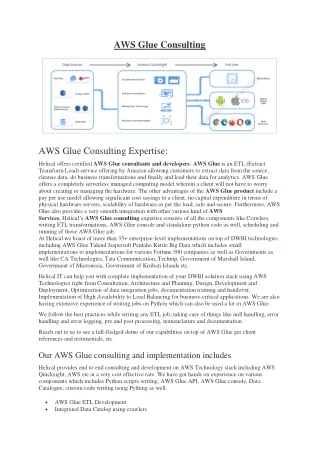 AWS Glue - AWS Glue Consulting - Helical IT Solutions Pvt Ltd