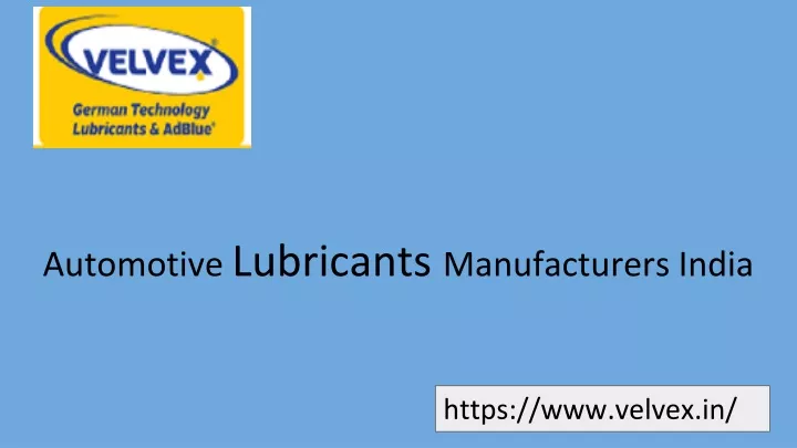 automotive lubricants manufacturers india