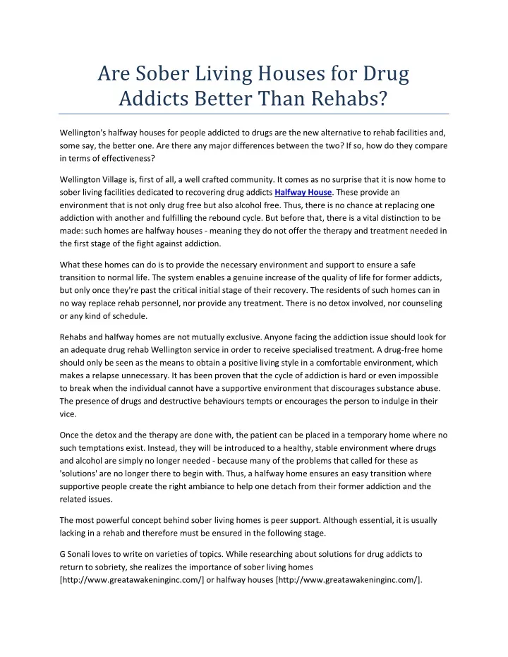 are sober living houses for drug addicts better