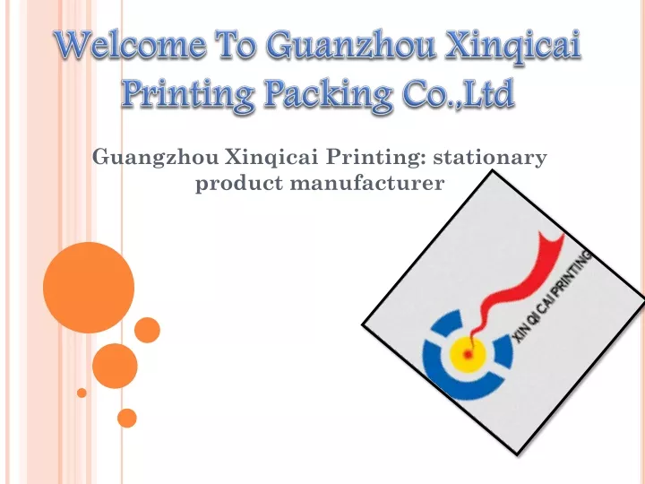 guangzhou xinqicai printing stationary product manufacturer