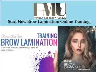 Start Now Brow Lamination Online Training