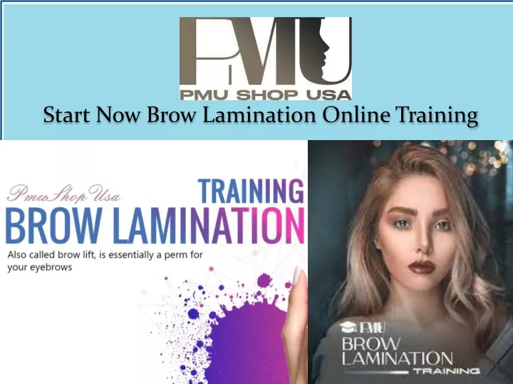 start now brow lamination online training