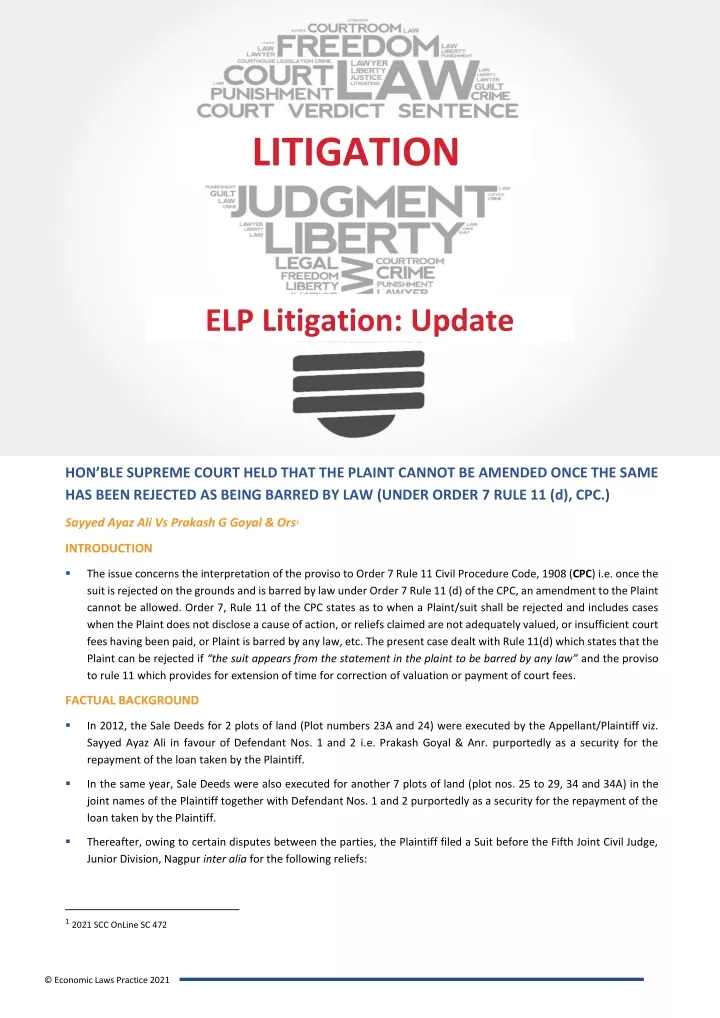 elp litigation update