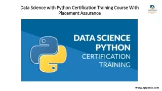 data science with python certification training course with placement assurance