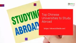 Top Chinese Universities to Study Abroad