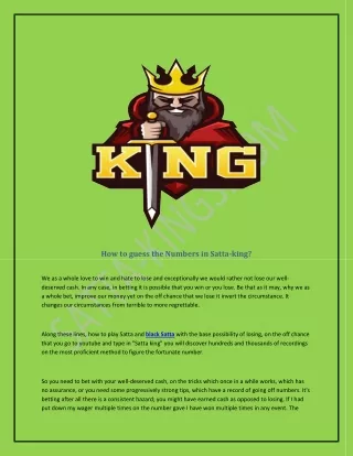 Very difficult to guess from Satta King