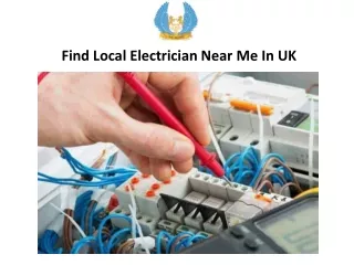 Find Local Electrician Near Me In UK