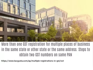 More than one GST number | Multiple GST registrations  - TaxGyata