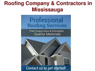 Roofing Company & Contractors in Mississauga