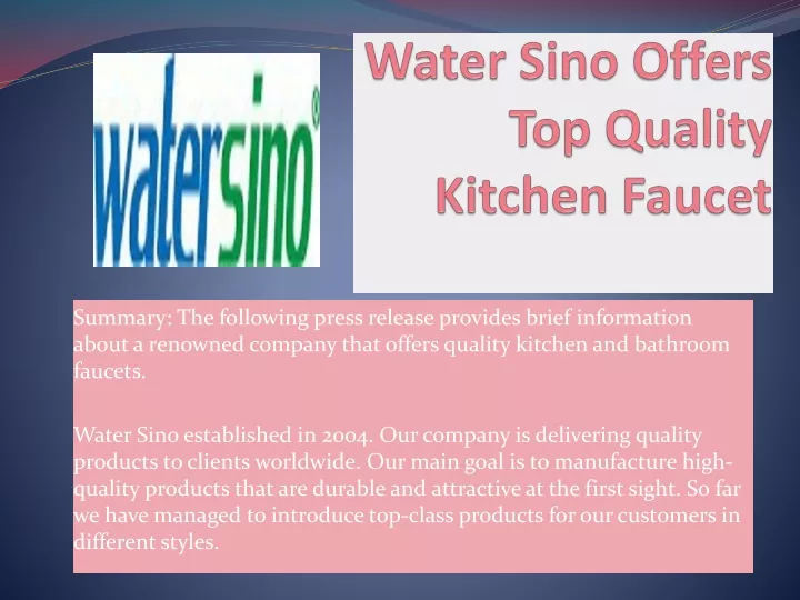 water sino offer s top quality kitchen faucet