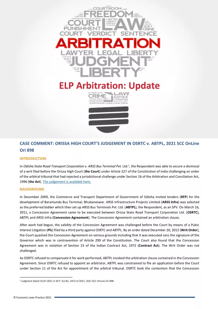 elp arbitration update