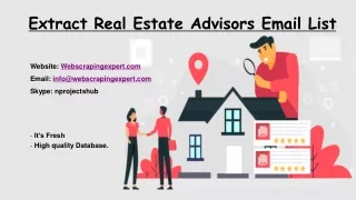 extract real estate advisors email list