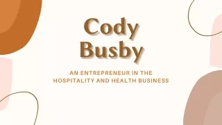 Cody Busby - Business Consultant - Self-employed