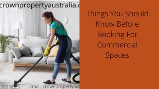 Things You Should Know Before Booking For Commercial Spaces