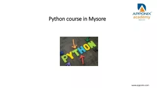 Python course in mysore