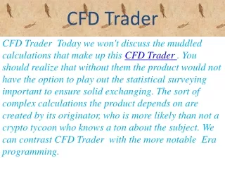 cfd trader