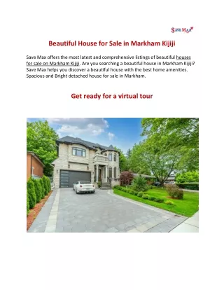 beautiful house for sale in markham kijiji save
