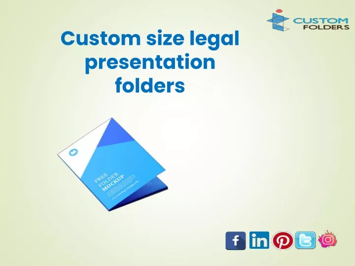 custom size legal presentation folders