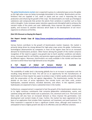 the global biostimulants market size is expected