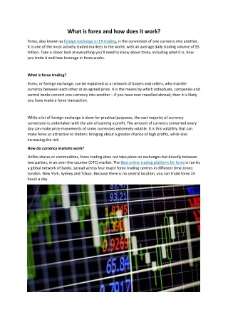 What is forex and how does it work