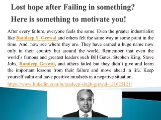 Lost hope after failing in something Here is something to motivate you!