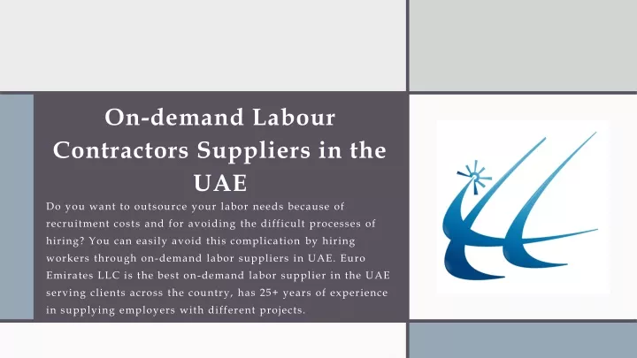 on demand labour contractors suppliers in the uae