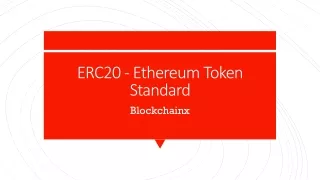 Erc20 token Development company - Blockchainx
