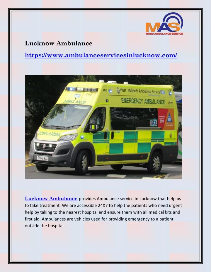 lucknow ambulance