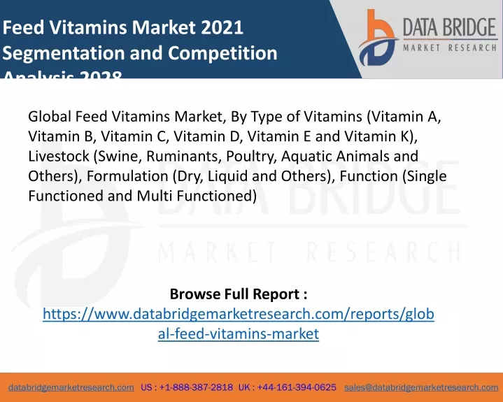 feed vitamins market 2021 segmentation