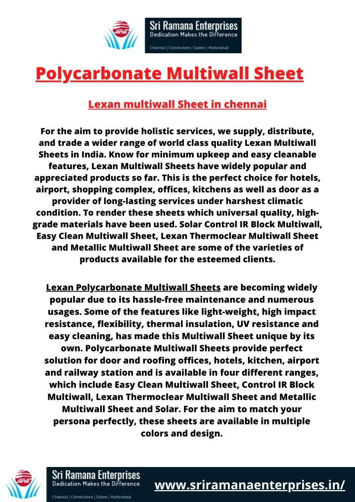 polycarbonate multiwall sheet lexan multiwall
