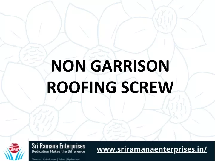non garrison roofing screw