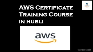AWS Certification PPT hubli