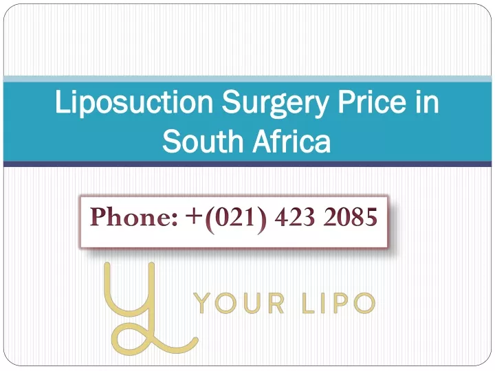 liposuction surgery price in south africa