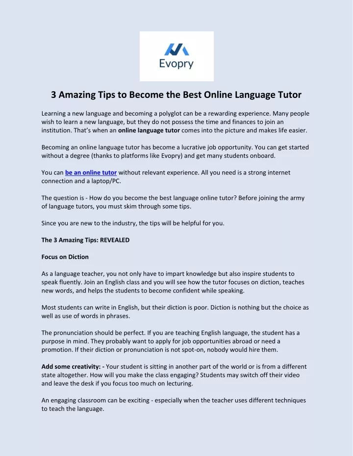 3 amazing tips to become the best online language